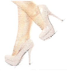 A pair of feet in high heels