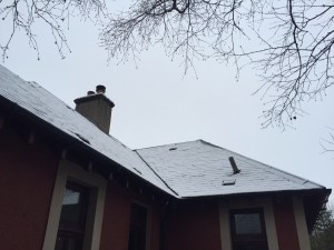 Cold comfort in March, our cottage before the great retrofit wrapping in 2022/23