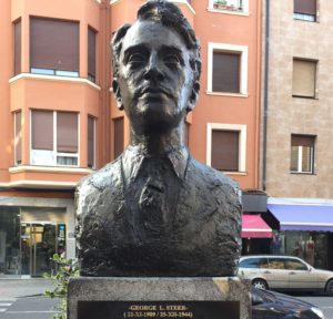 Statue to George Steer, Times Reporter who broke the story of Guernica