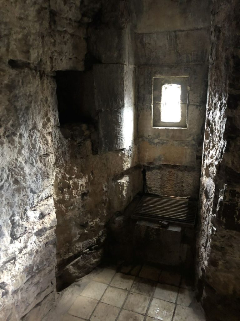 A mediaeval hole in the wall, for human waste: Doune Castle 
